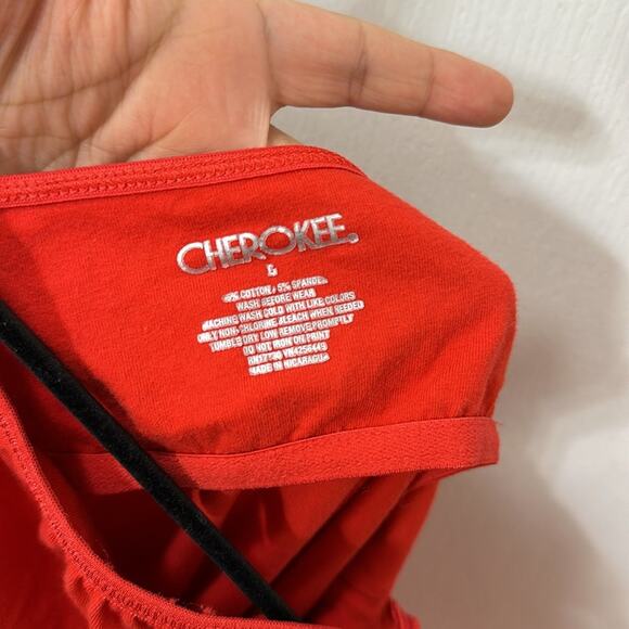 Cherokee girls red spaghetti strap top size L with built-in bra - Picture 2 of 3